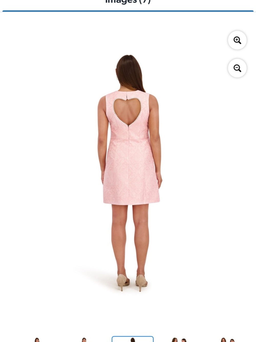 Brand new Sleeveless Pink Heart-Back A-Line Dress